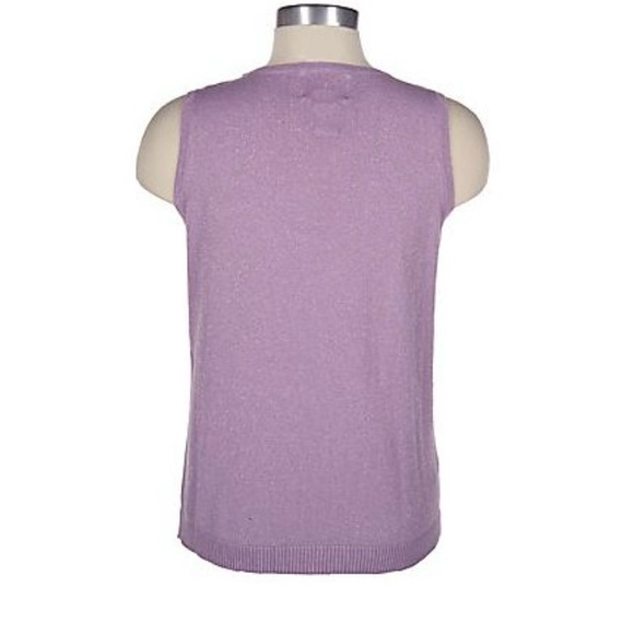 Quacker Factory Hong Kong made lilac XL tank EUC - Picture 4 of 5